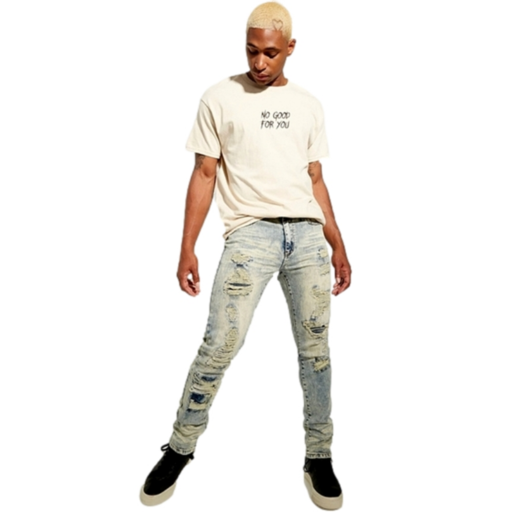 Rue21 Light wash destroyed skinny Arc jeans